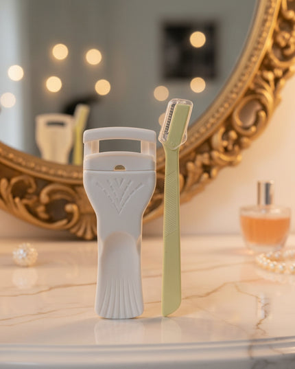 Eyelash Curler + Eyebrow Razor Set