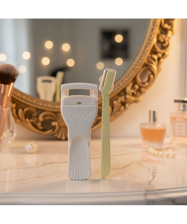 Eyelash Curler + Eyebrow Razor Set