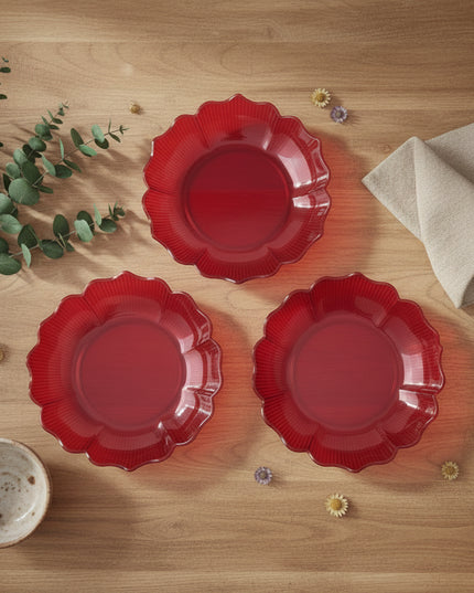 3-Pc Lotus Serving Platter
