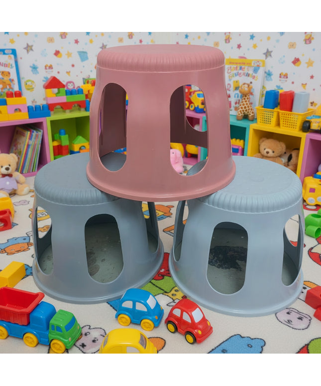 4-Pc Plastic Kids Low Stool