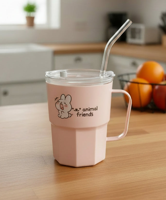 360ml Plastic Shell Glass Tumbler
