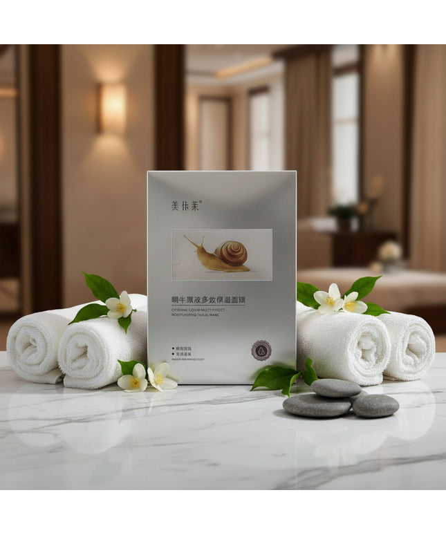 Meiyalai Snail Multi-Effect Moisturizing Face Mask (35ml * 10-Pc)